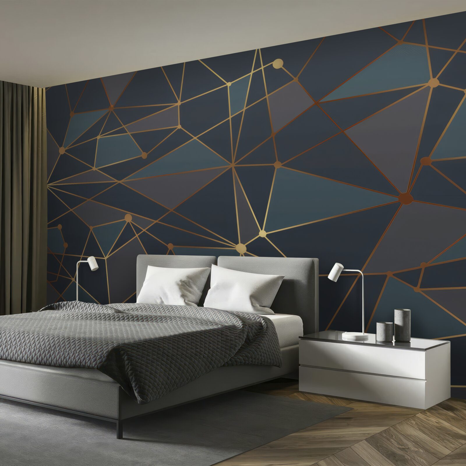 Fototapet fundal cu forme geometrice în nuanțe închise