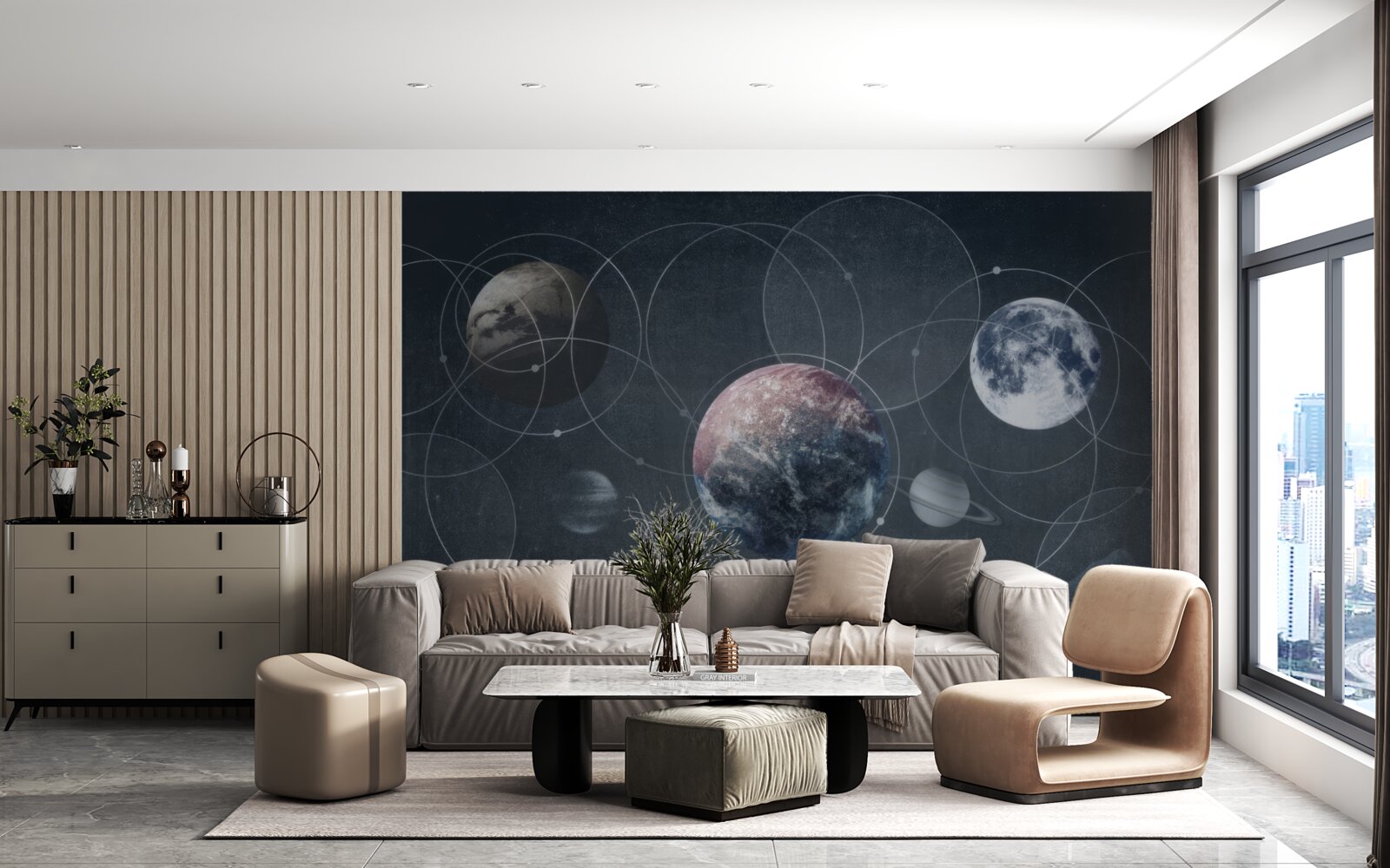 Fototapet planetele din sistemul solar