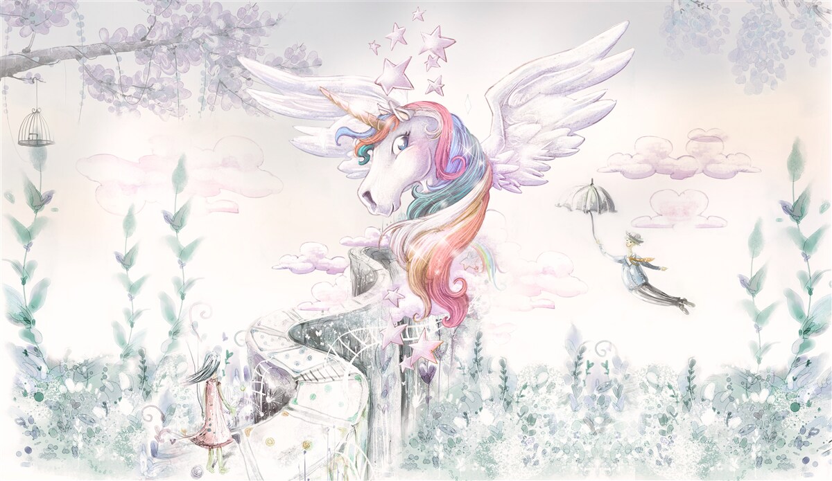 Fototapet un unicorn îți spune vise plăcute