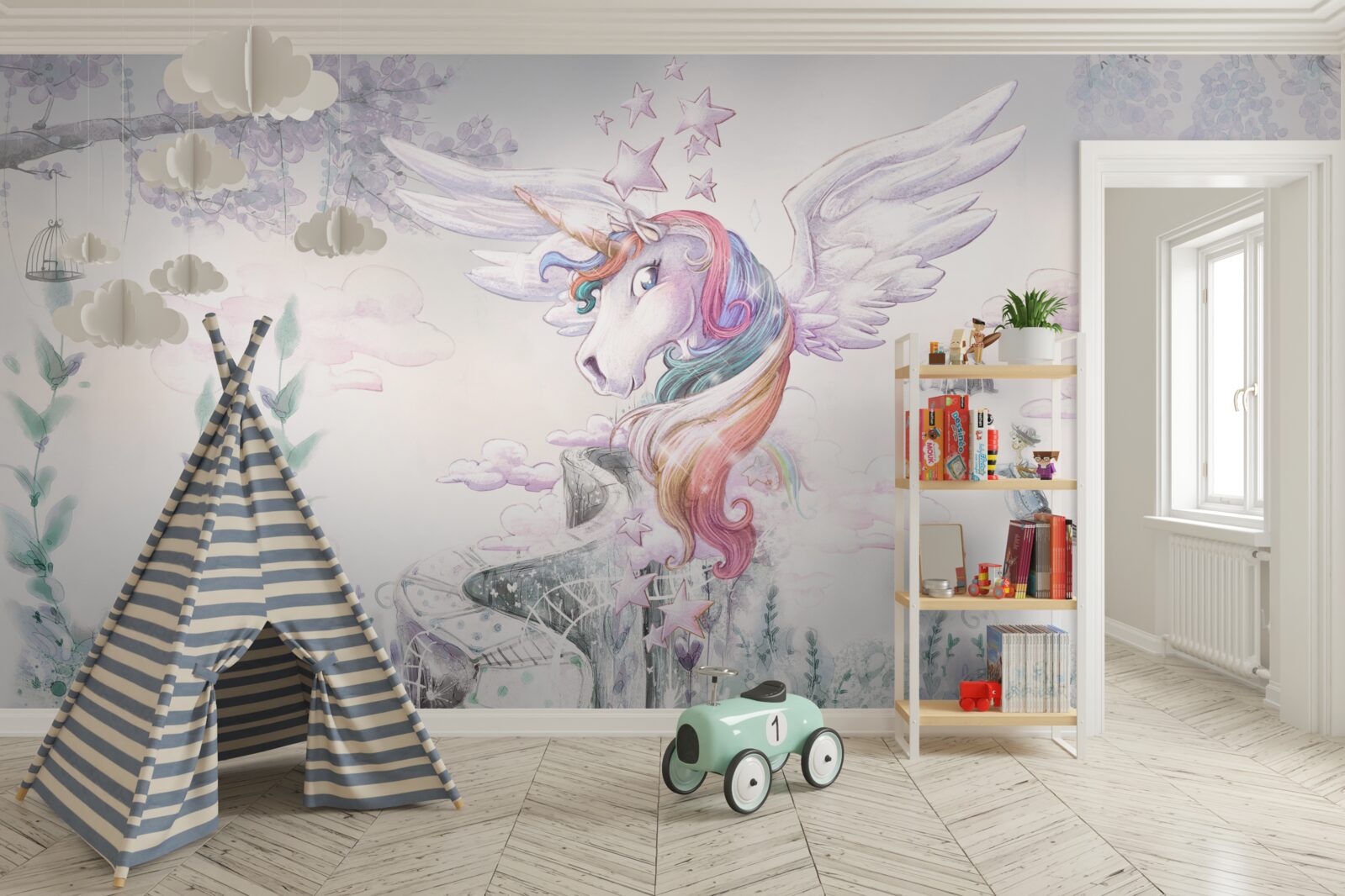 Fototapet un unicorn îți spune vise plăcute