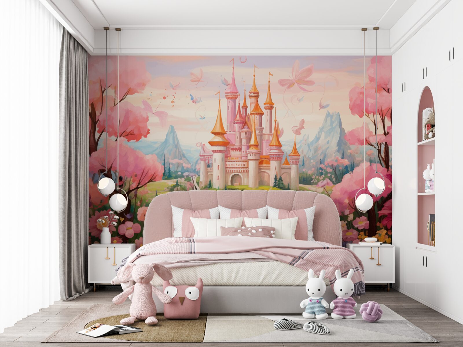 Fototapet un castel dintr-un basm disney