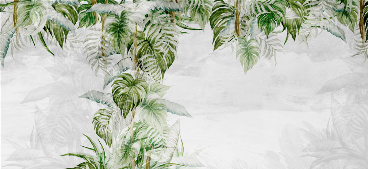 Fototapet frunze verzi tropicale