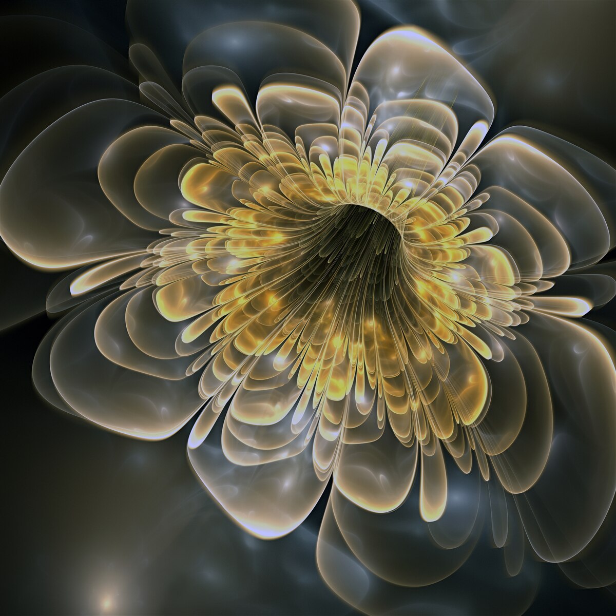 Fototapet Floare galbenă cu o formă abstractă