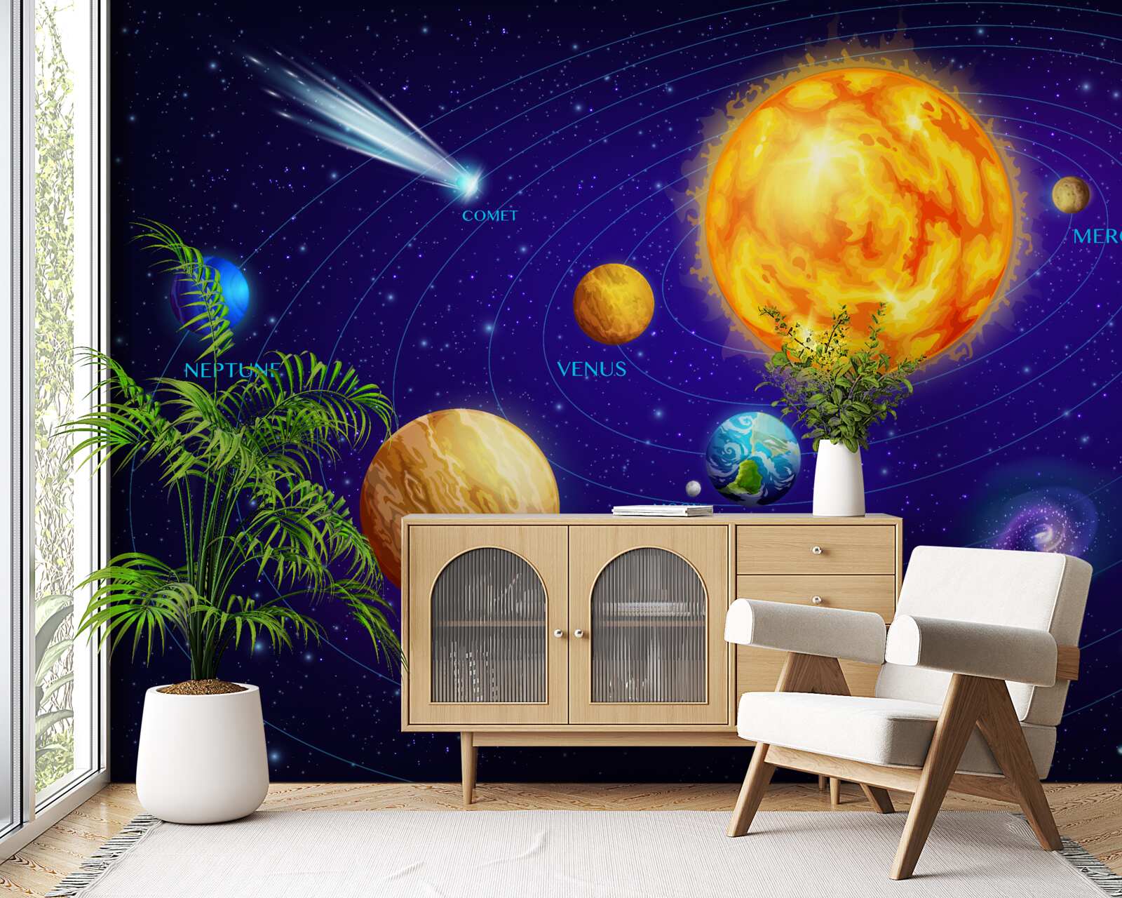 Fototapet dimensiunile planetelor din univers