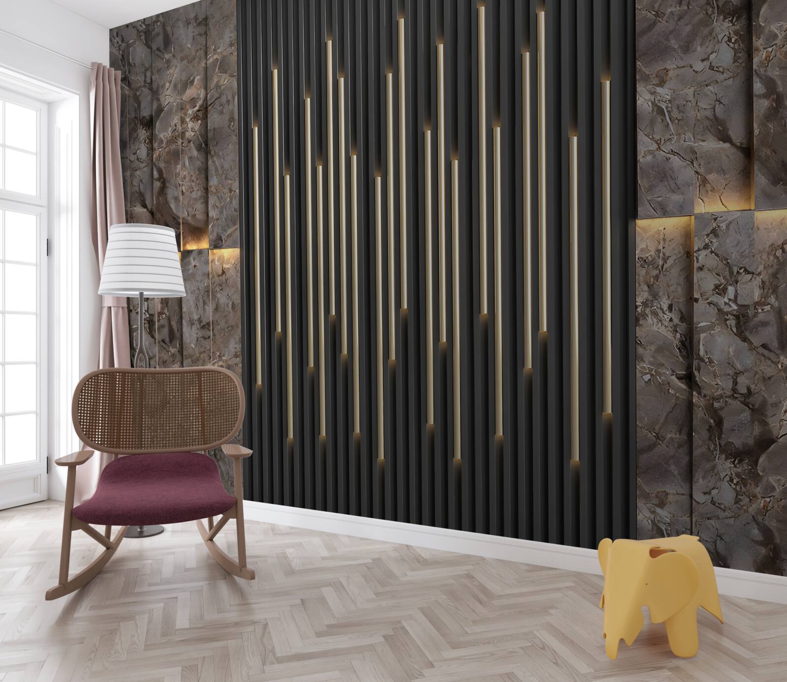 Fototapet transmisie decorativă cu sunet surround