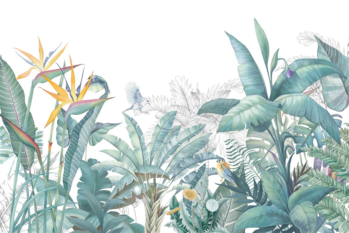 Fototapet plante tropicale verzi