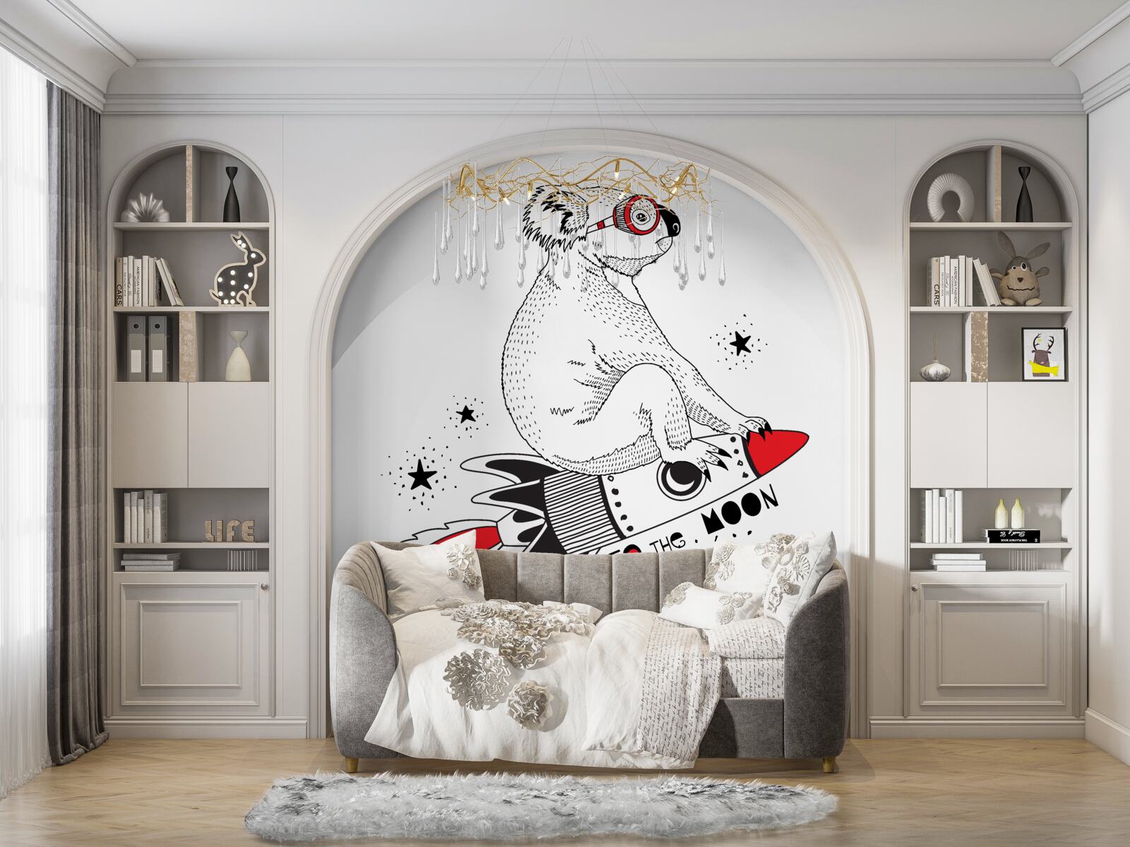 Fototapet rakieta koala