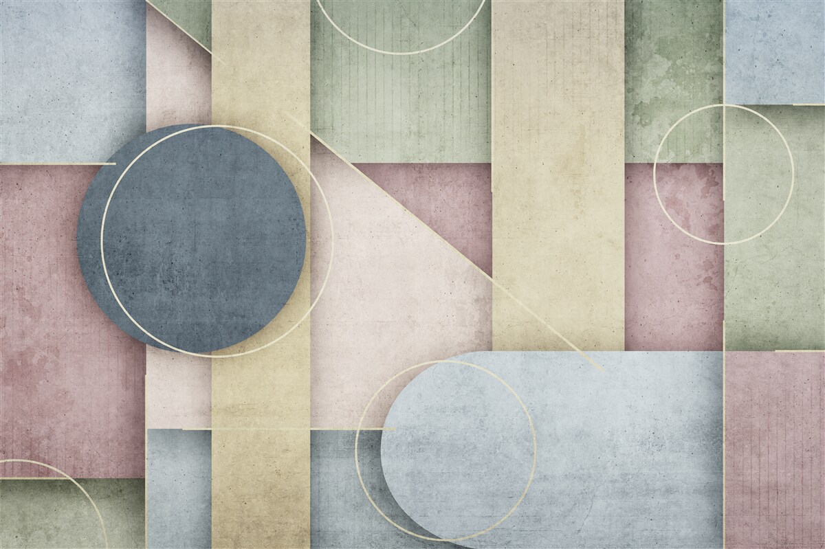 Fototapet compoziție cu elemente geometrice