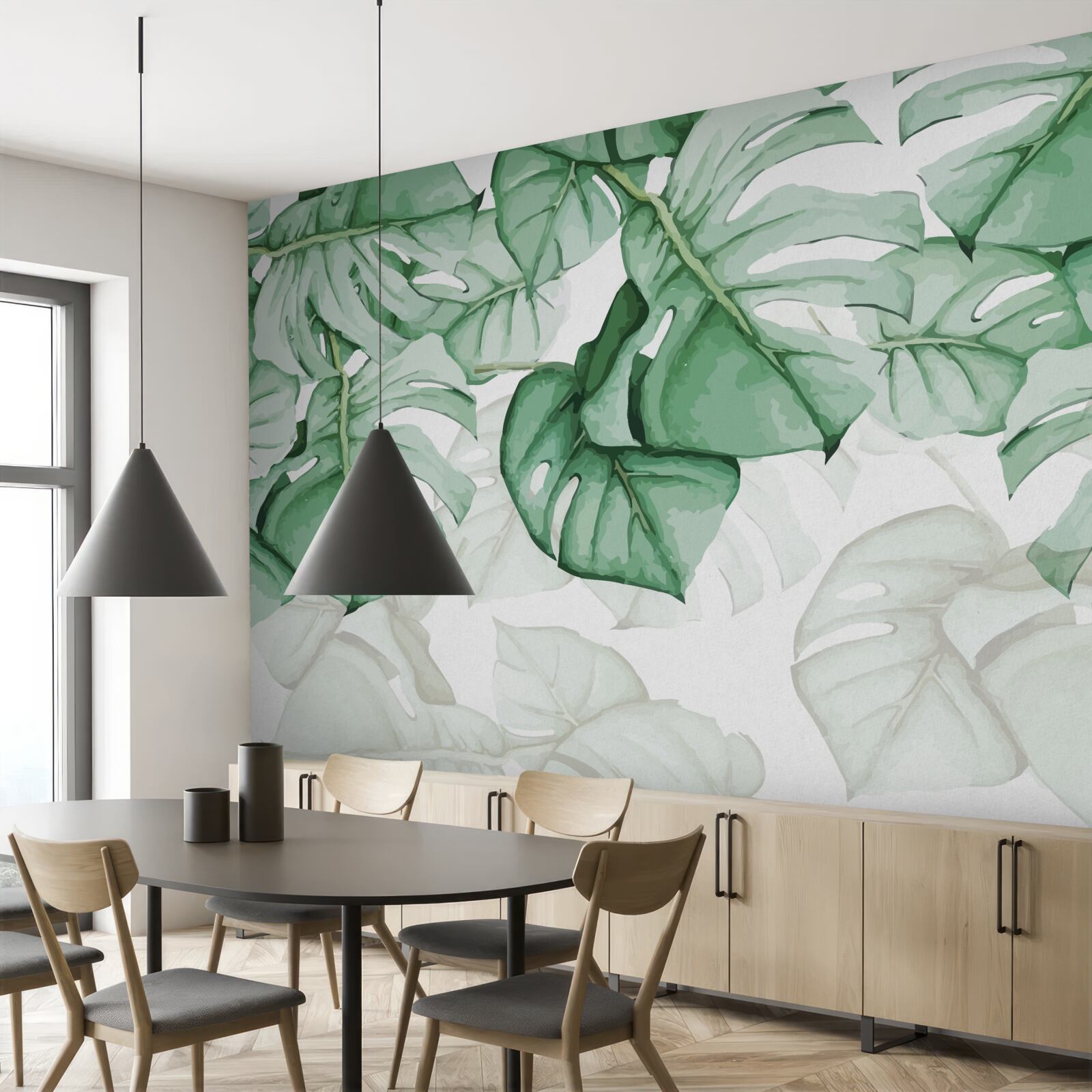 Fototapet frunze mari de monstera