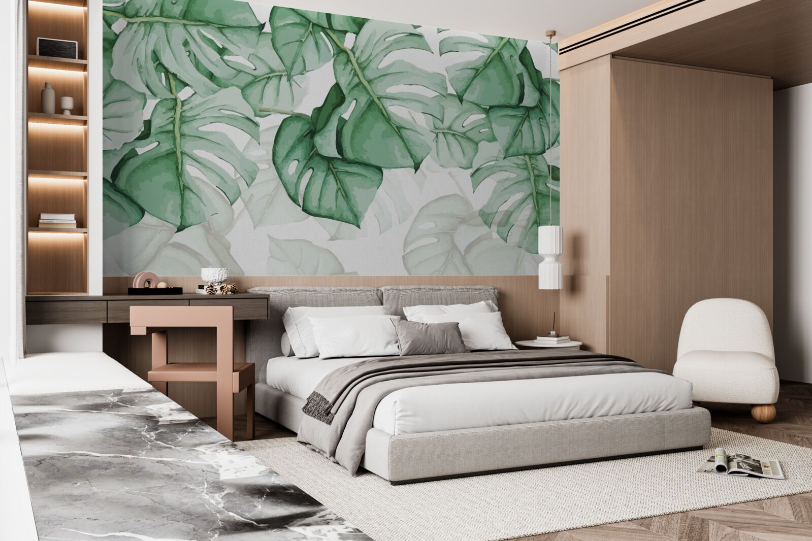 Fototapet frunze mari de monstera
