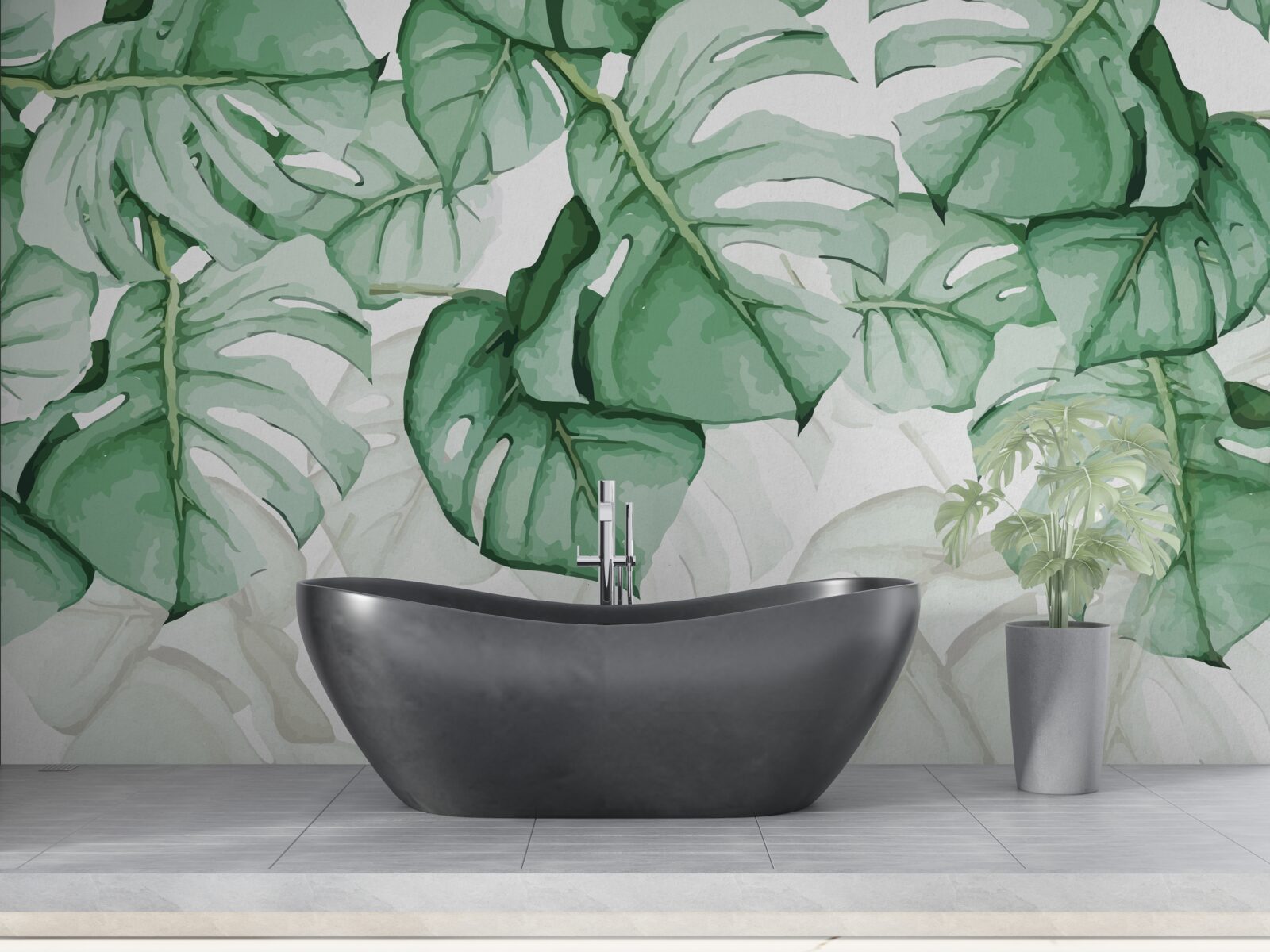 Fototapet frunze mari de monstera