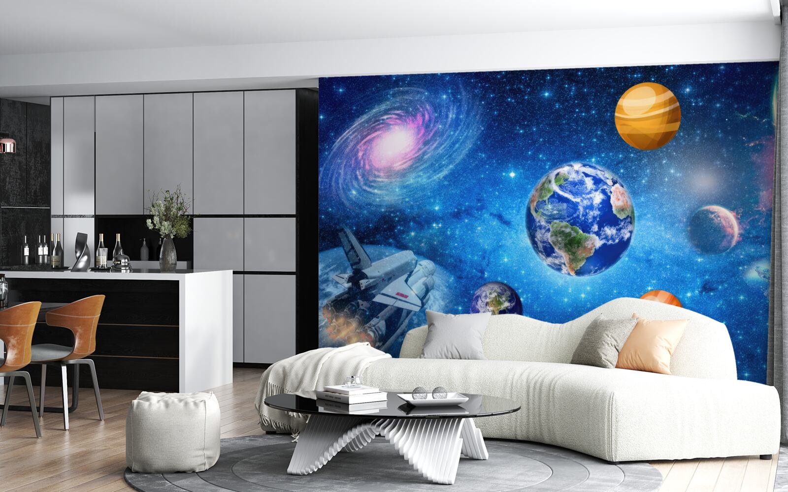 Fototapet planetele și spațiul lor
