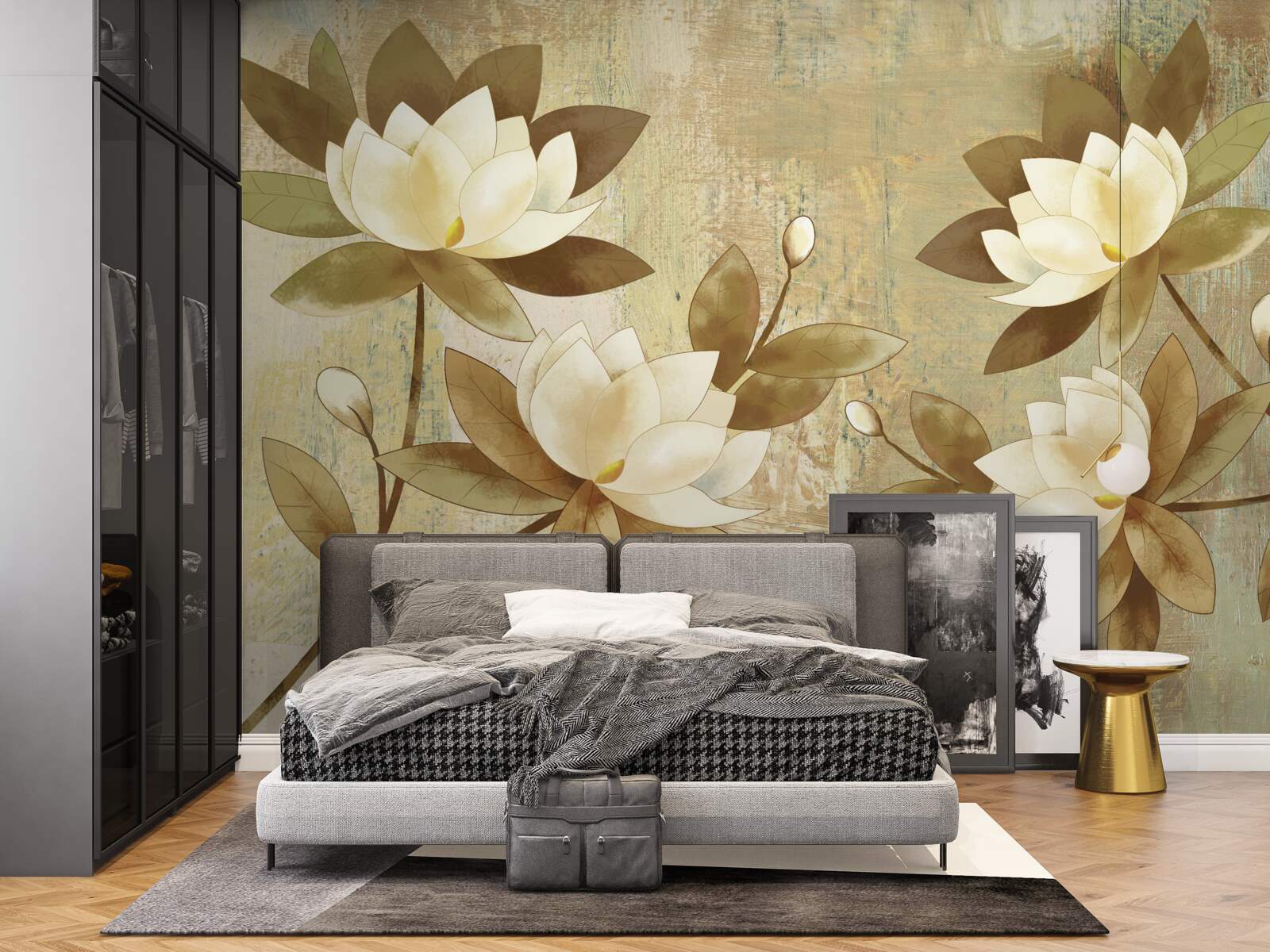 Fototapet pictura lotus acuarelă