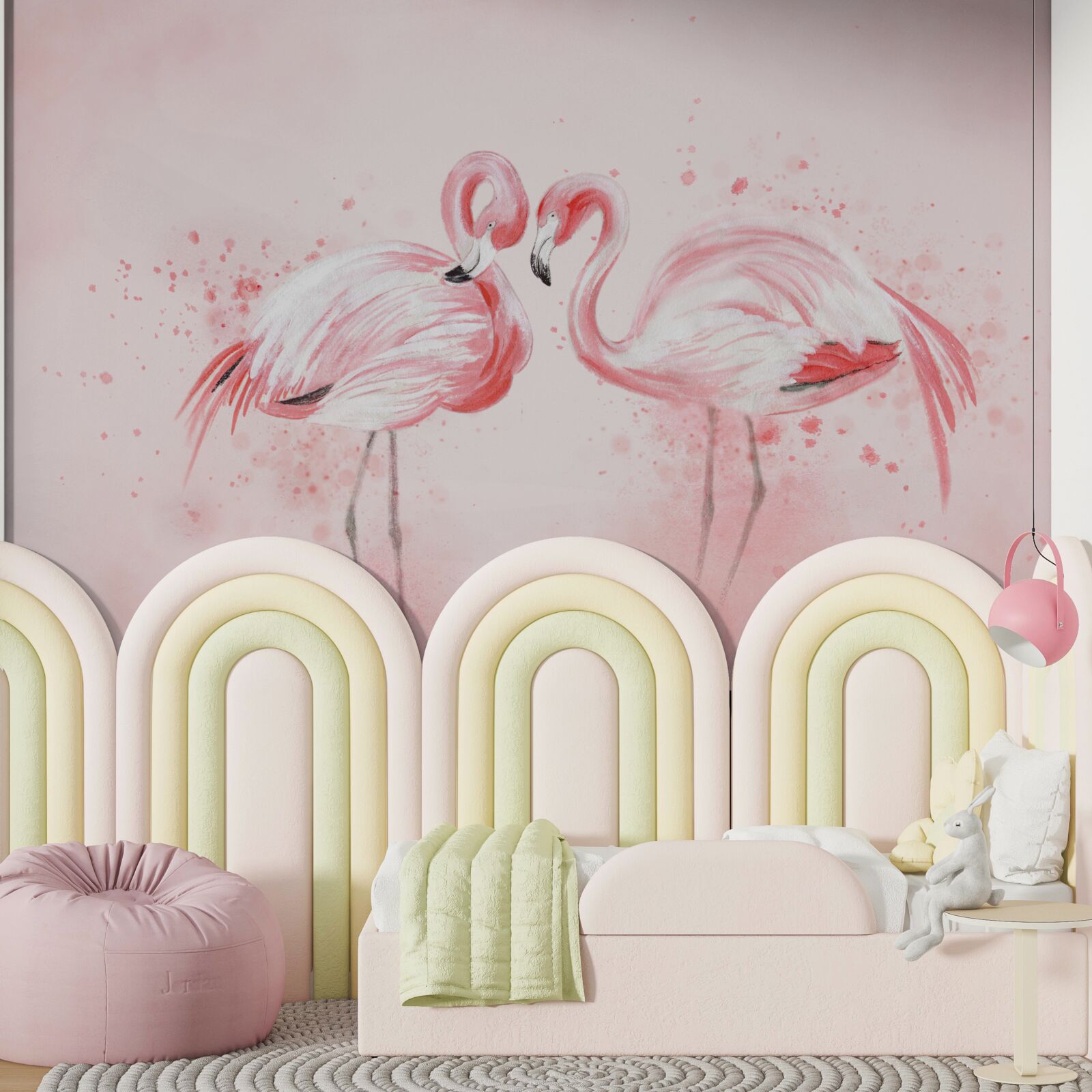 Fototapet două flamingo