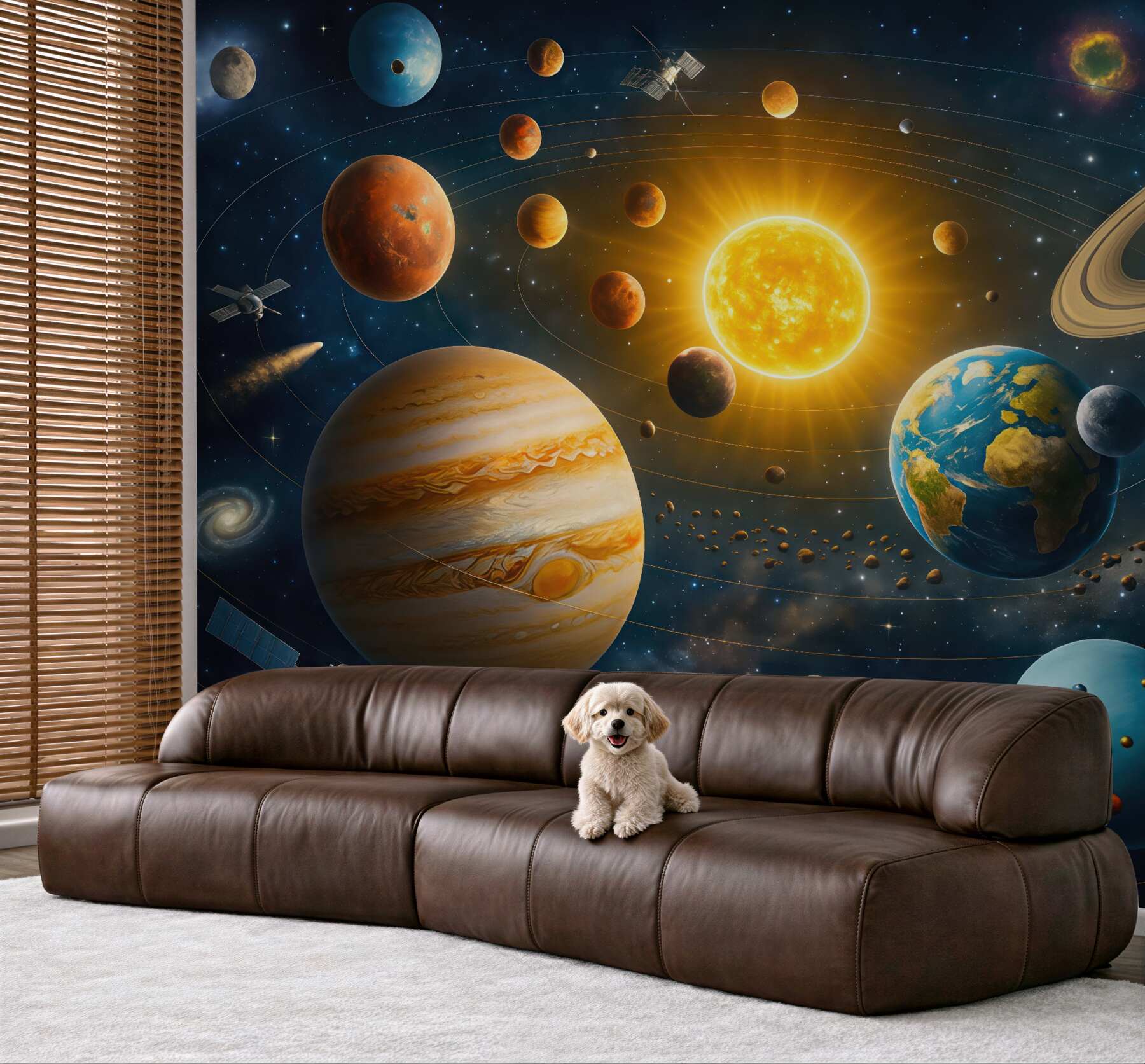 Fototapeta kolorowy układ planet kosmosu