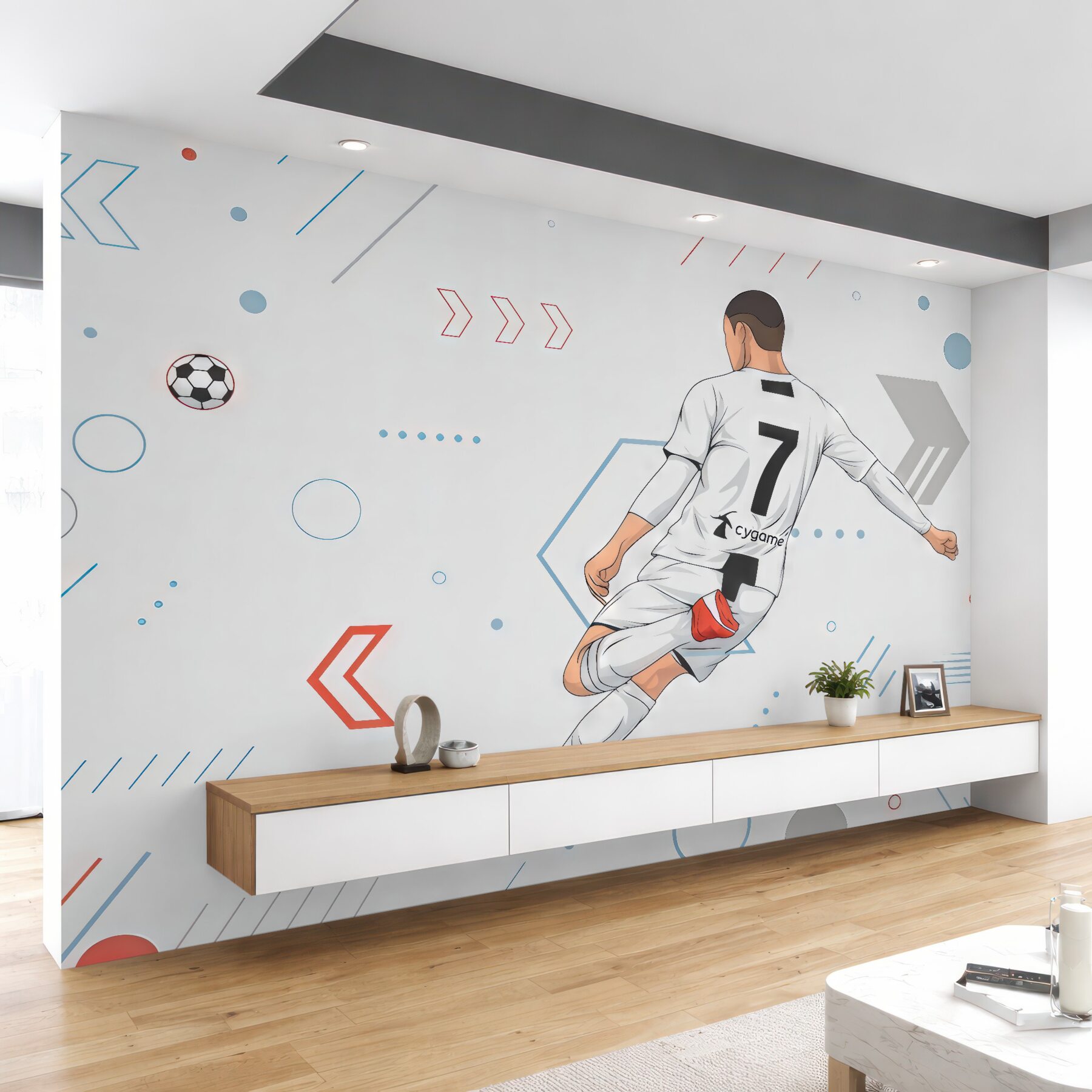 Fototapeta dynamiczny piłkarz w akcji