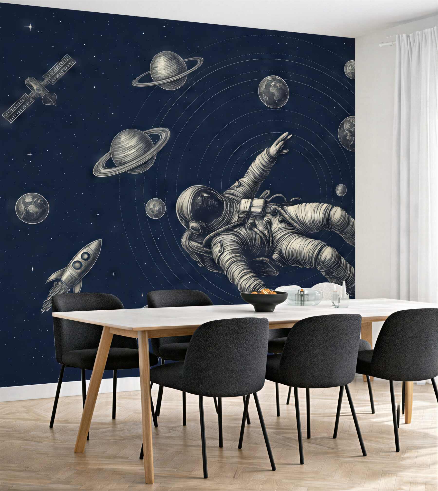 Fototapeta astronauta w kosmicznej otchłani