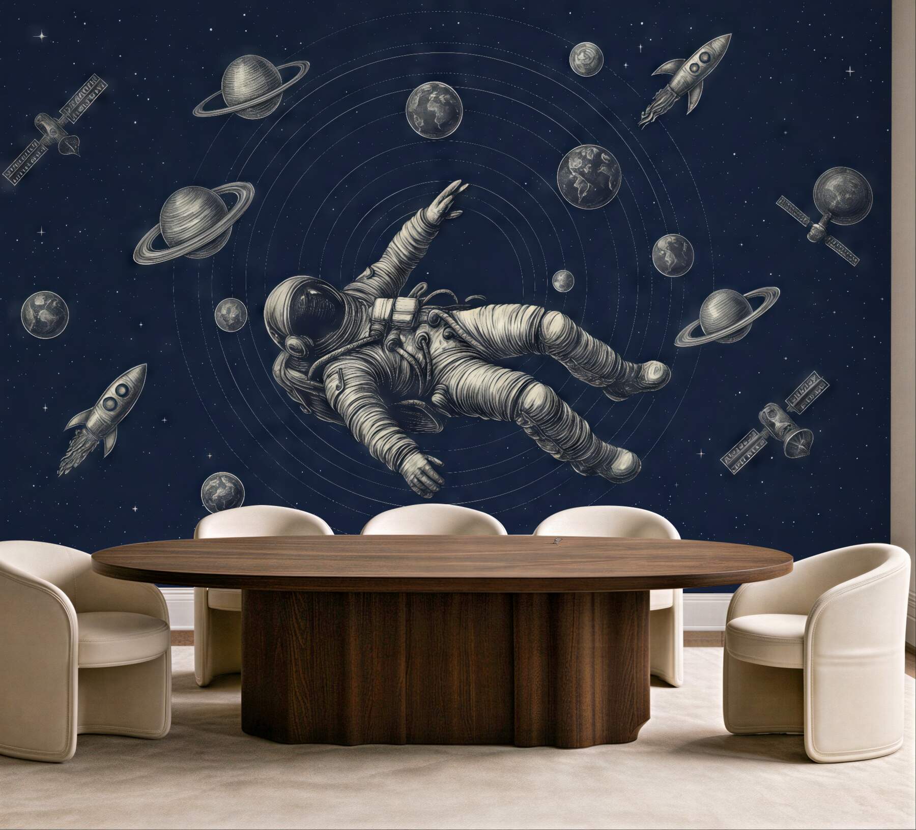 Fototapeta astronauta w kosmicznej otchłani