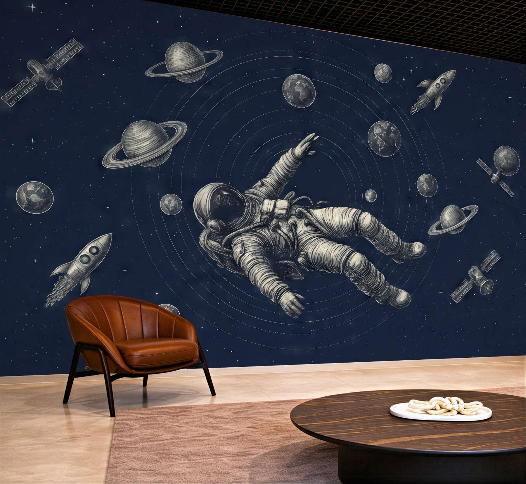 Fototapeta astronauta w kosmicznej otchłani
