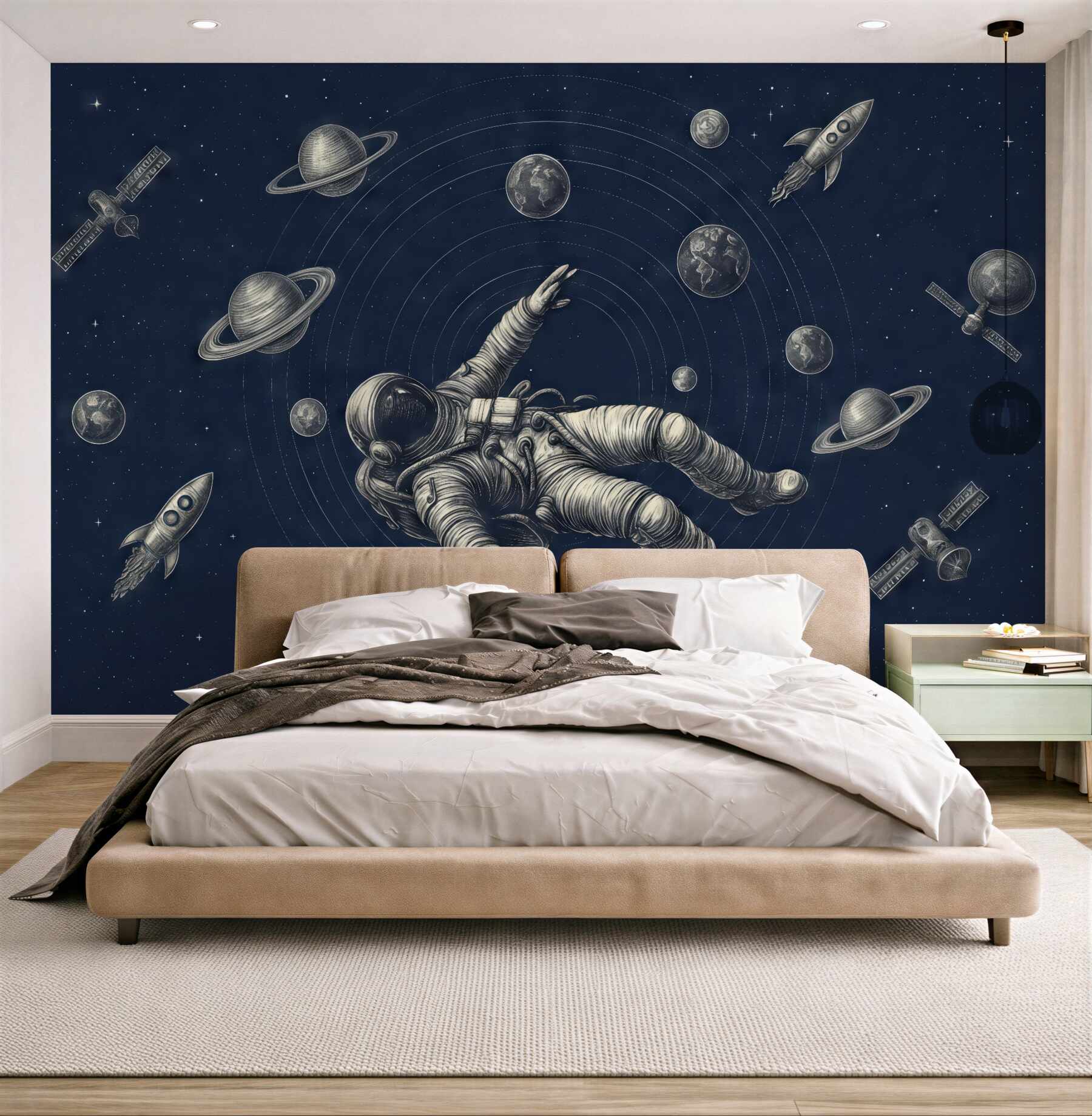 Fototapeta astronauta w kosmicznej otchłani