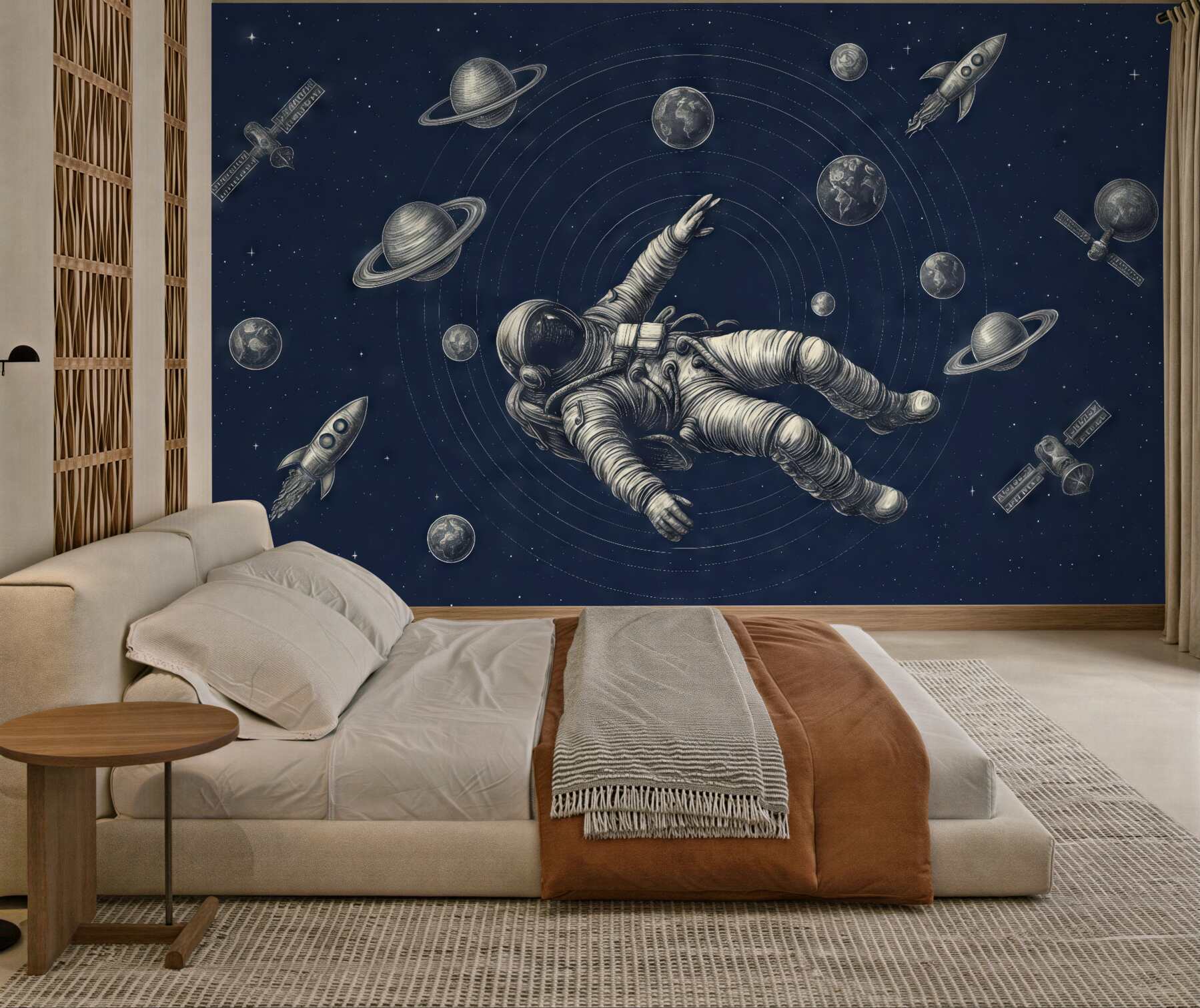 Fototapeta astronauta w kosmicznej otchłani