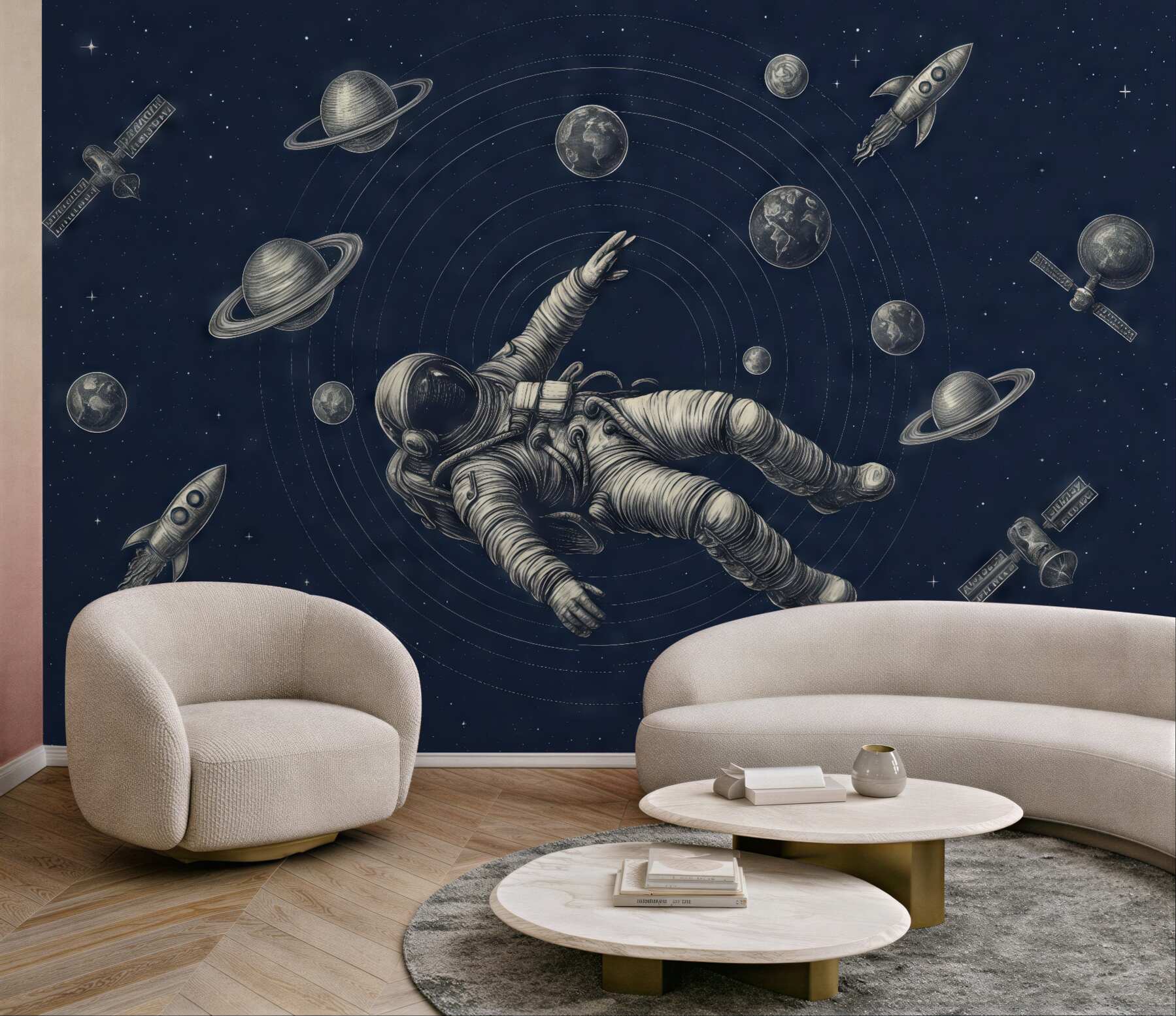 Fototapeta astronauta w kosmicznej otchłani