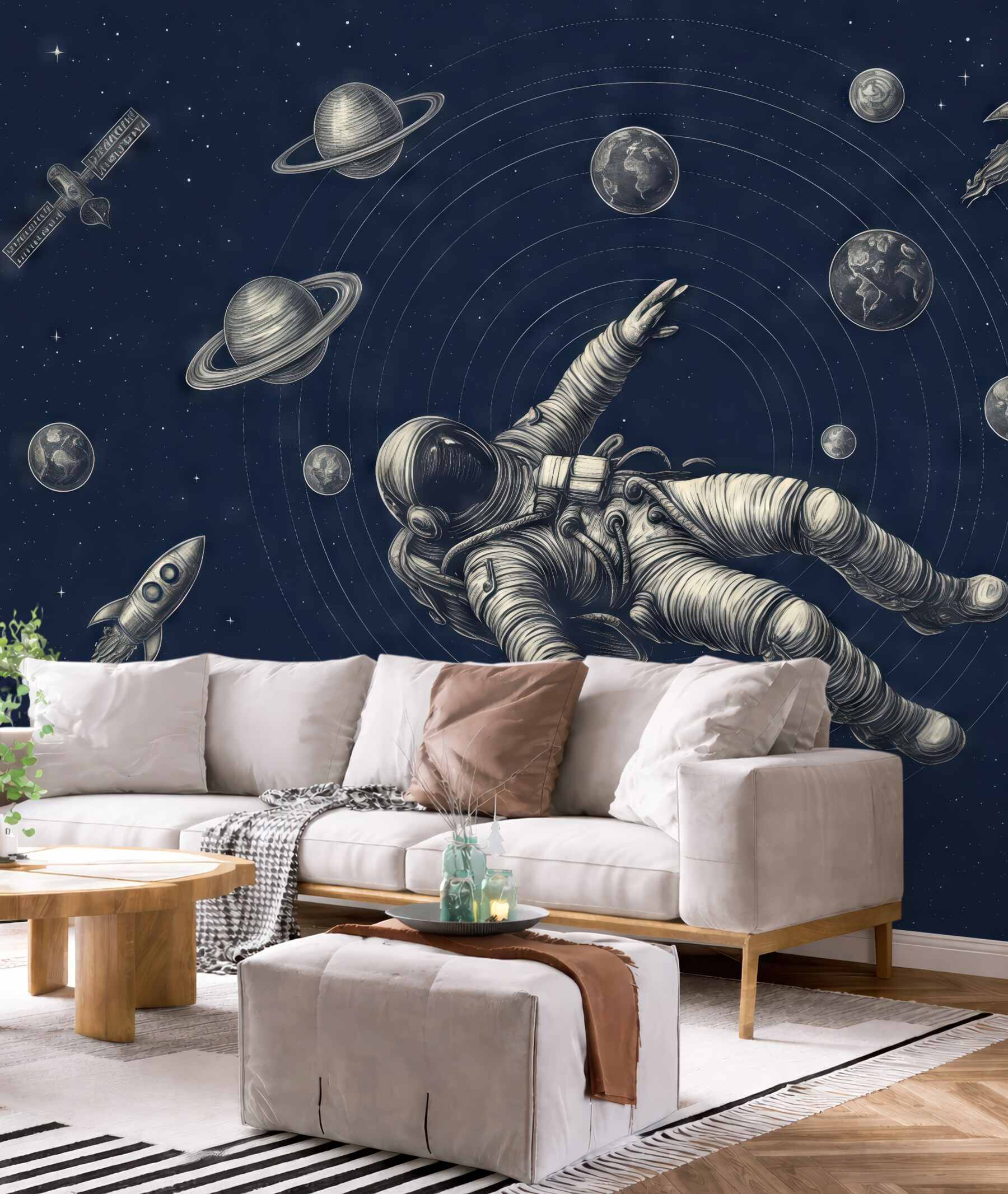 Fototapeta astronauta w kosmicznej otchłani