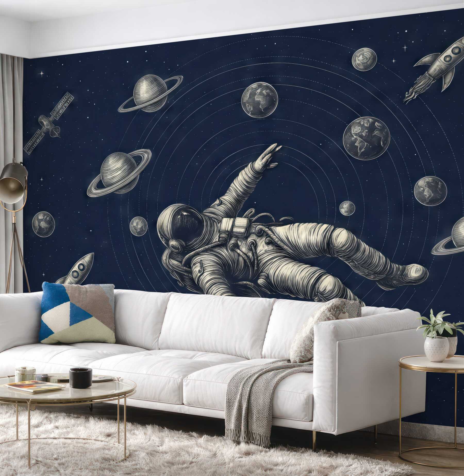 Fototapeta astronauta w kosmicznej otchłani