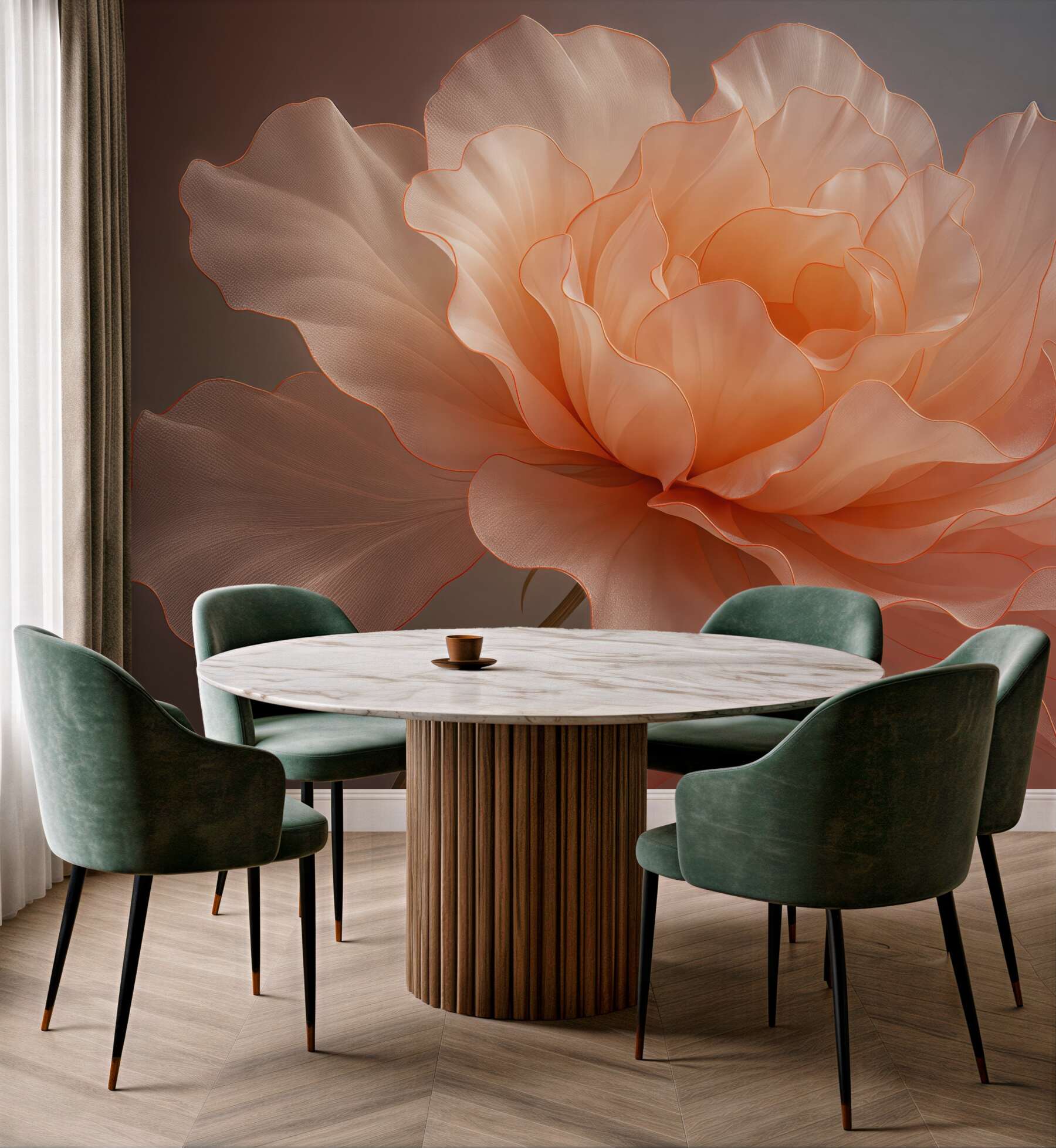 Fototapeta pudrowy kwiat subtelnej elegancji