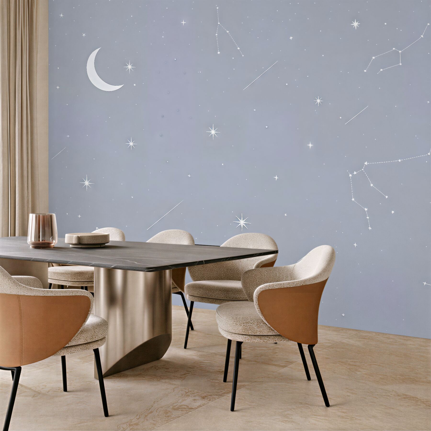 Fototapeta pastelowe nocne niebo z gwiazdami