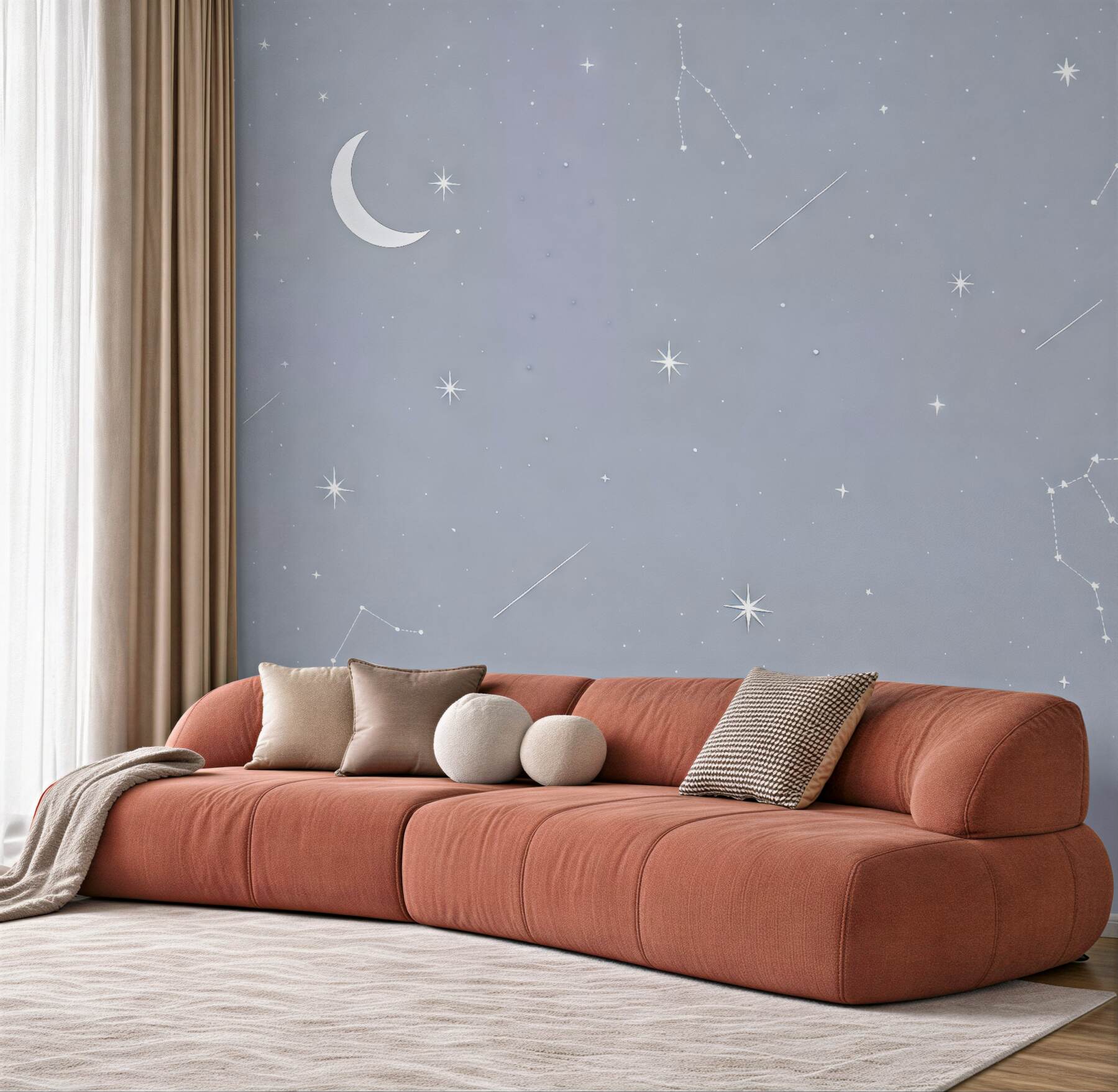 Fototapeta pastelowe nocne niebo z gwiazdami