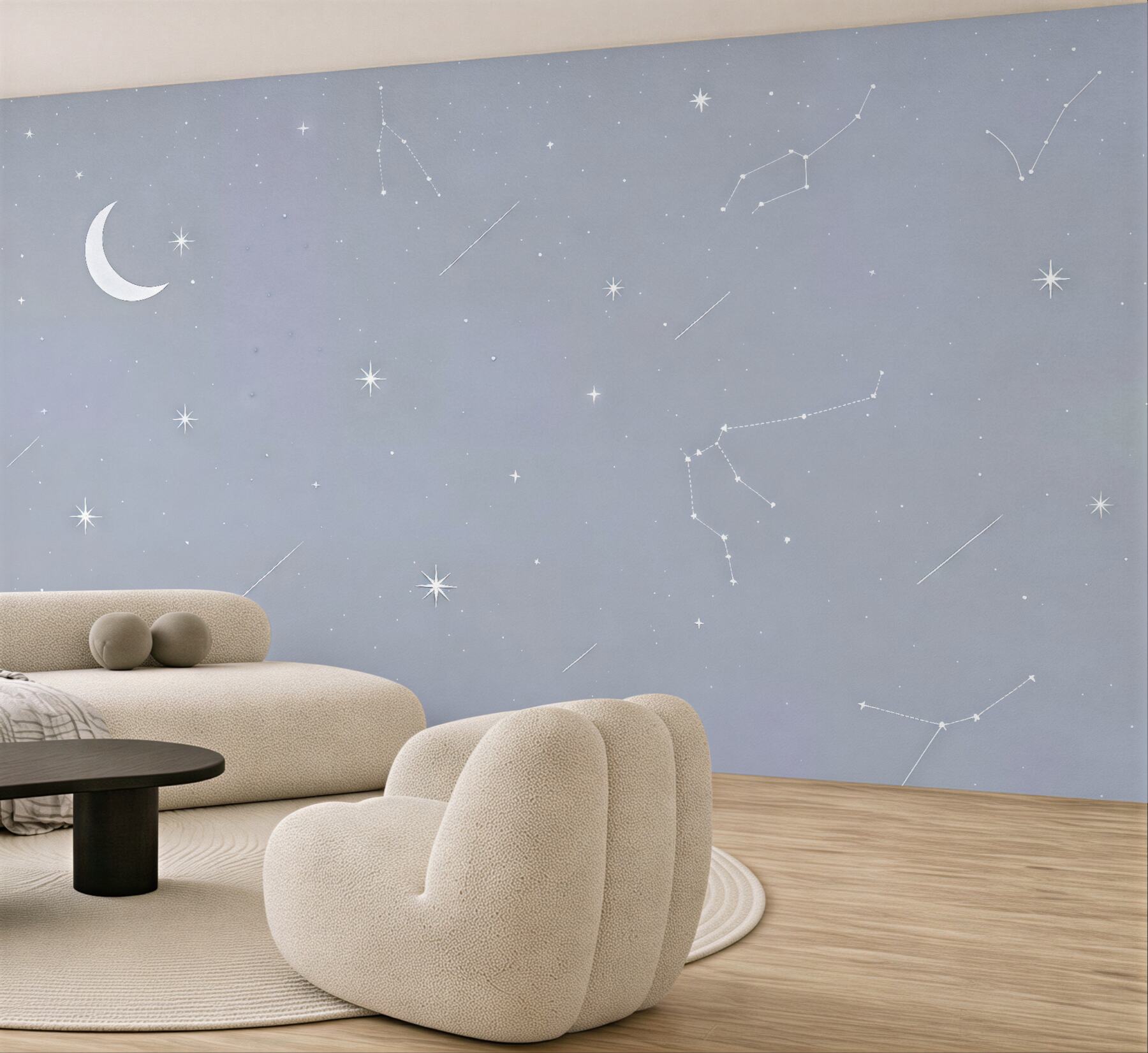 Fototapeta pastelowe nocne niebo z gwiazdami