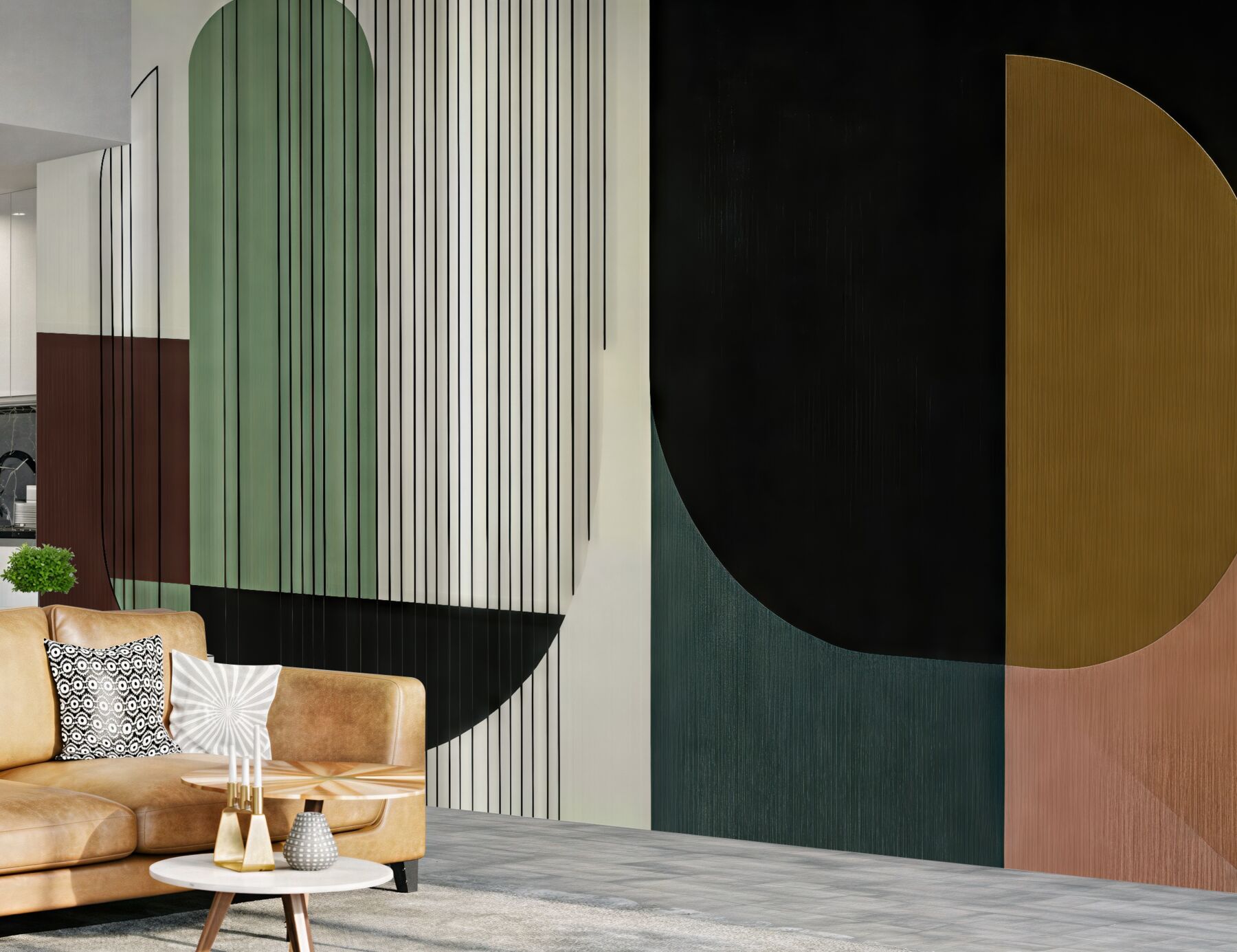 Fototapeta geometryczna elegancja w nowoczesnych barwach