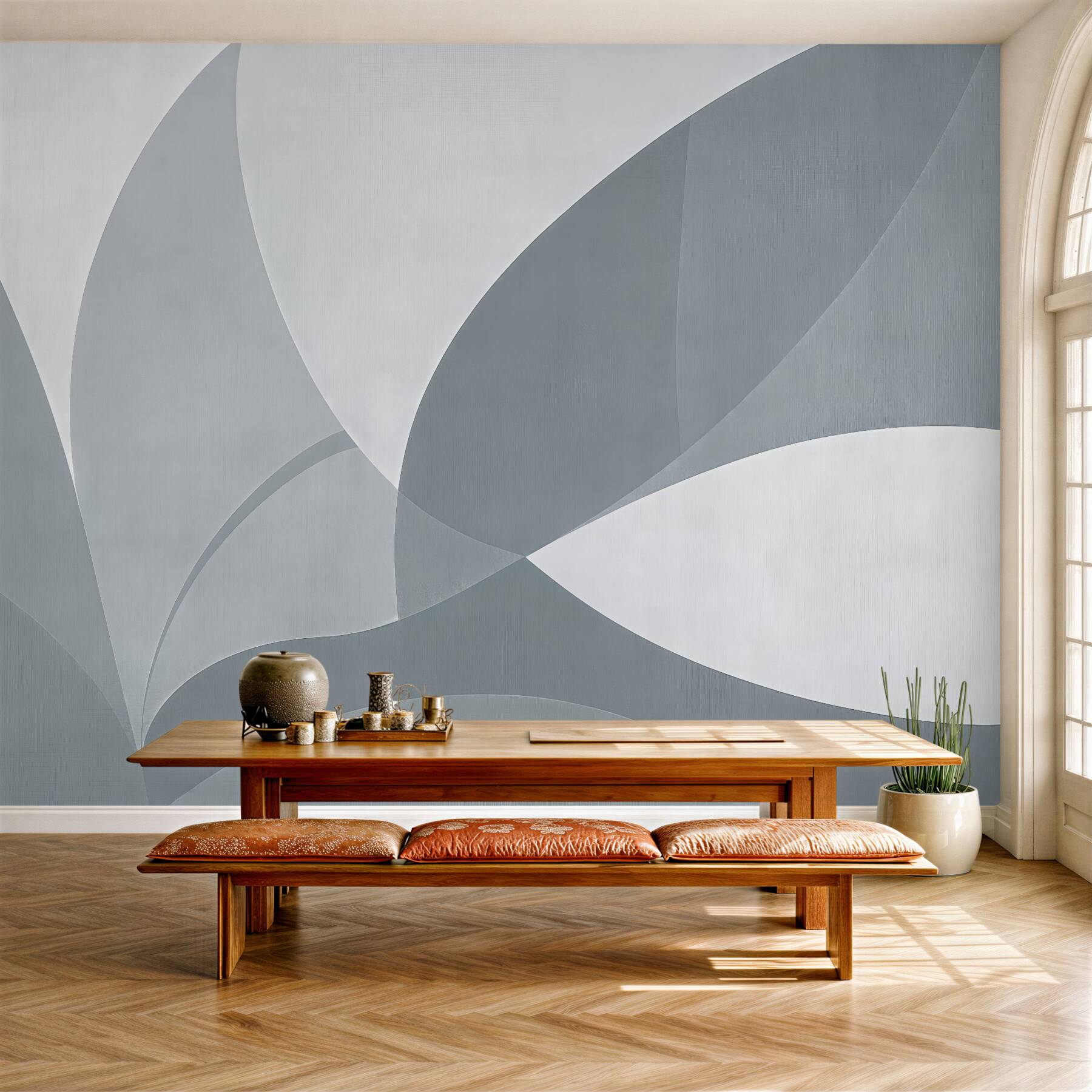 Fototapeta minimalistyczne szare formy geometryczne