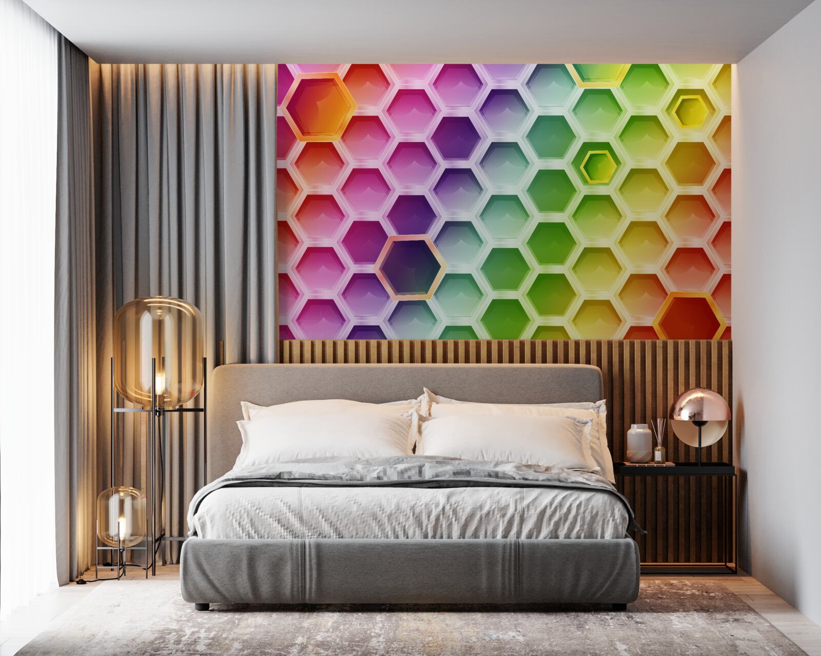 Fototapet stupi luminoși multicolori