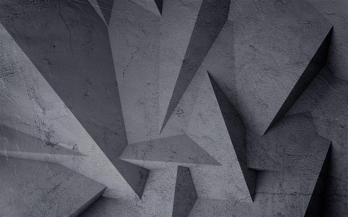 Fototapet geometrie neagră în spațiul 3d