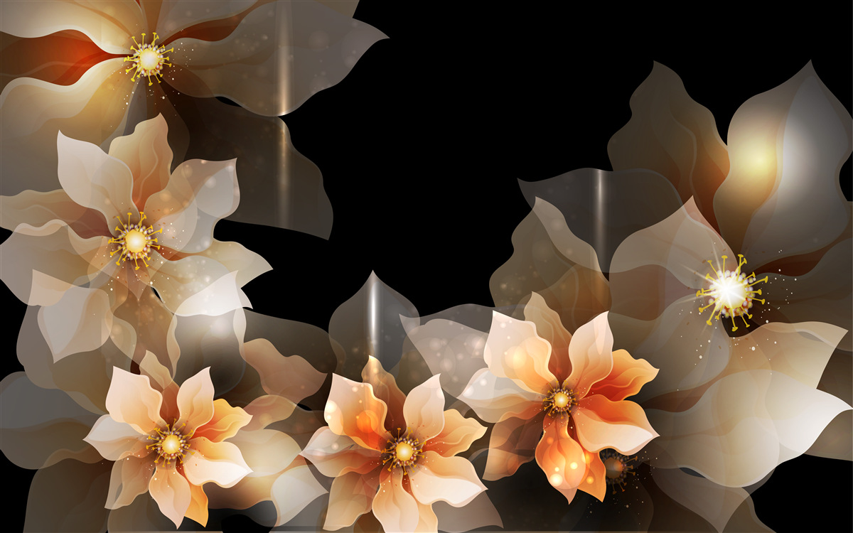 Fototapet magia florilor frumoase