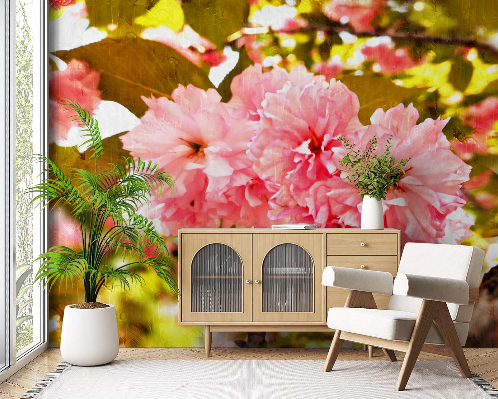 Fototapet kanzan sakura în plină floare