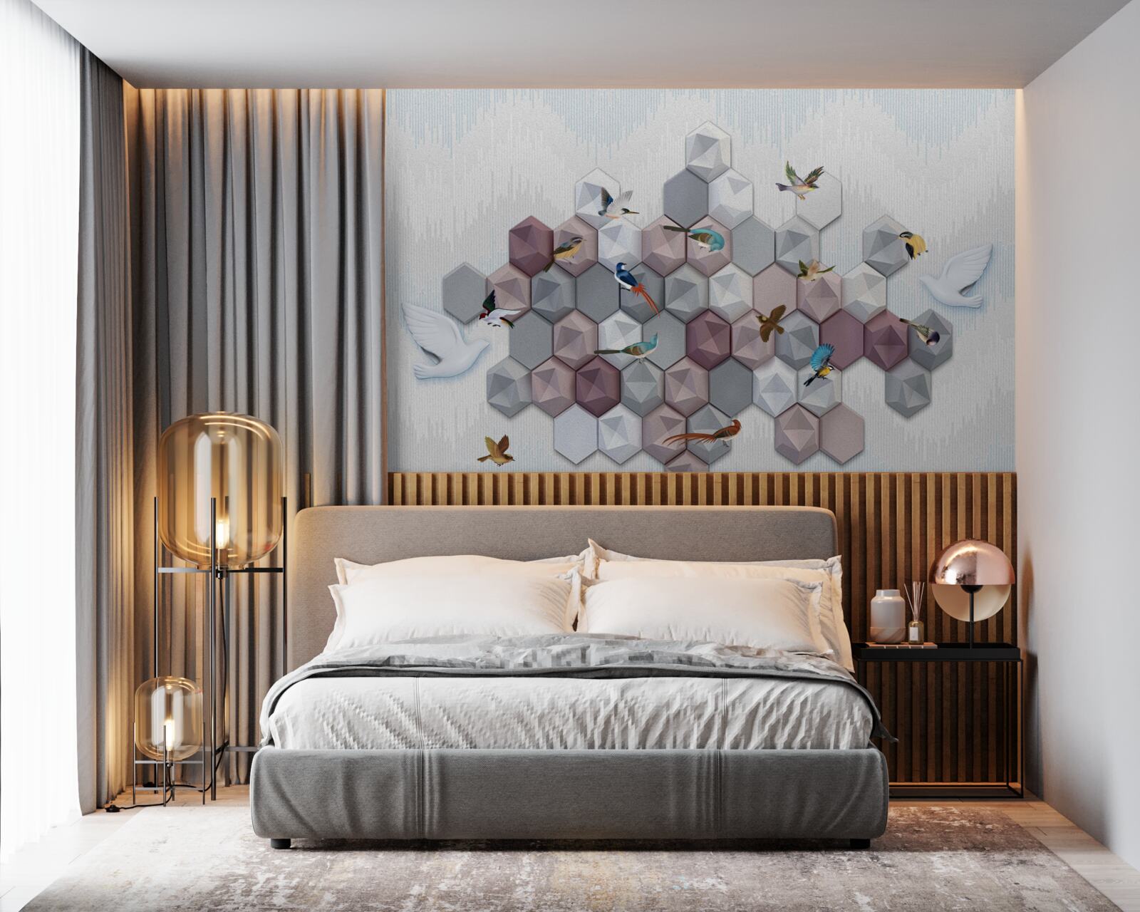 Fototapet particule în formă de pentagon