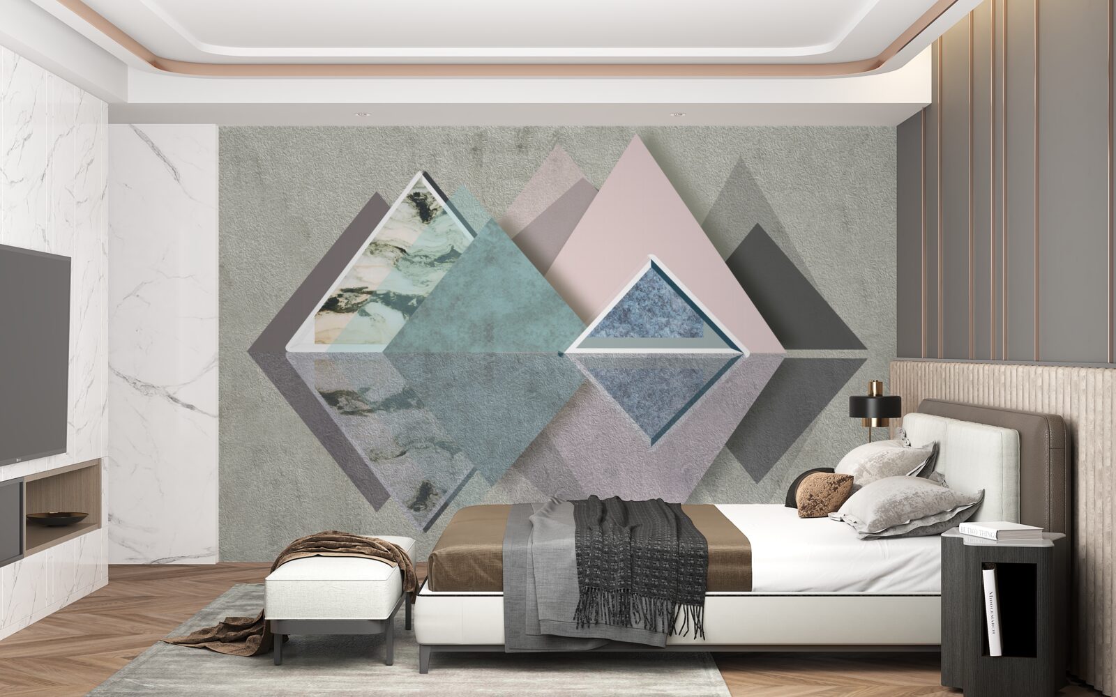 Fototapet pădure abstractă de geometrie