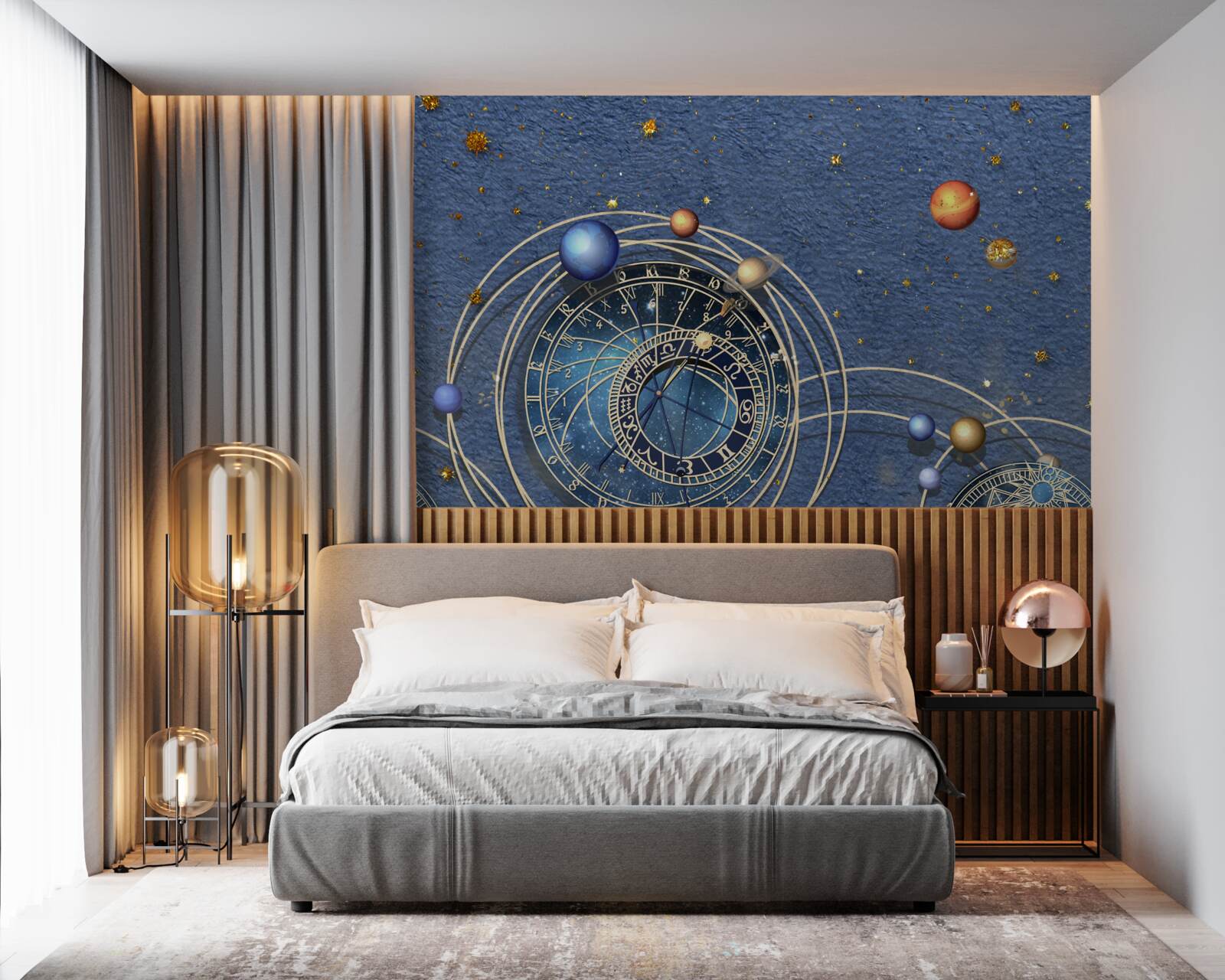 Fototapet conceptul de mișcare planetară în cadrul galaxiei